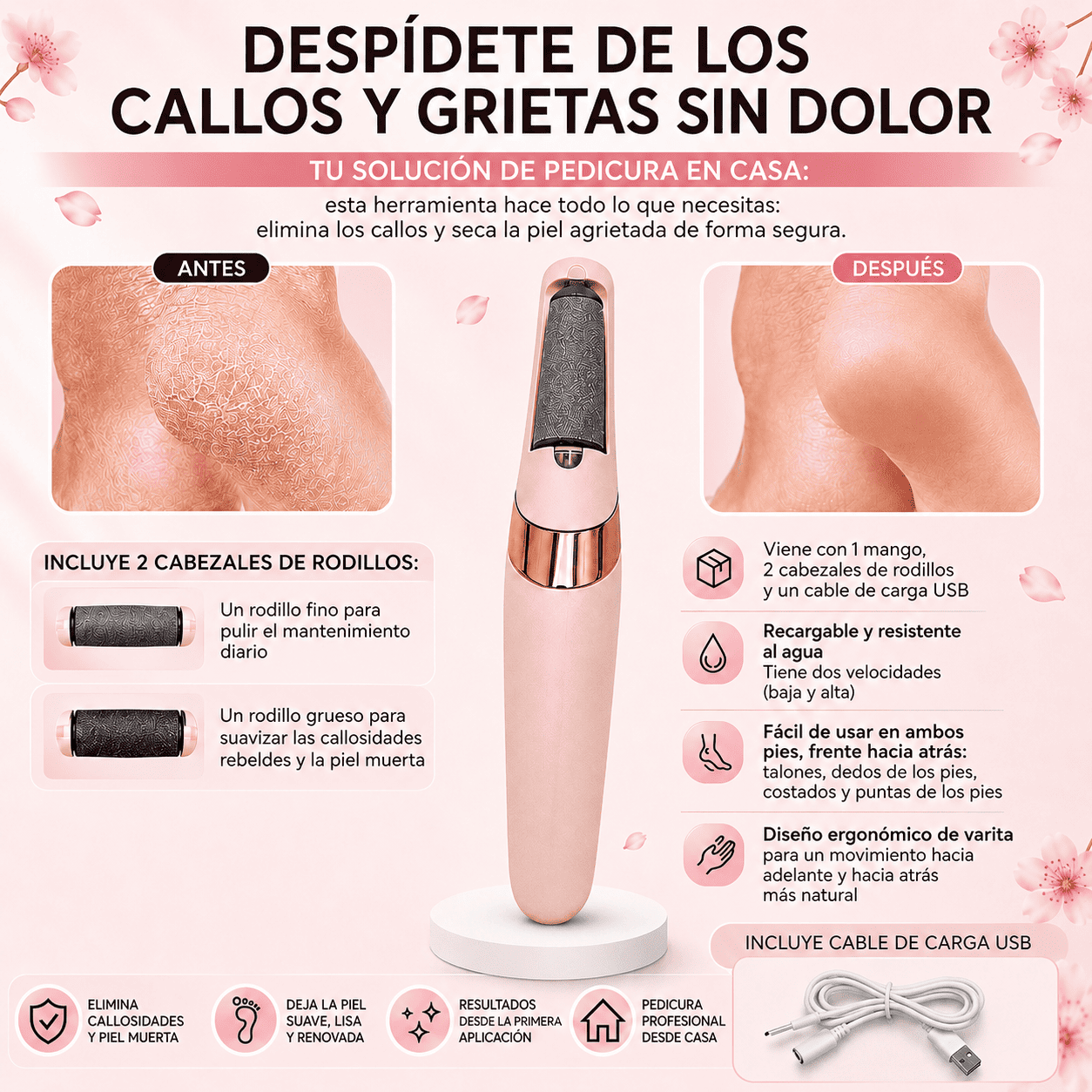 Combo Depiladora Flawless Body + Removedor callos