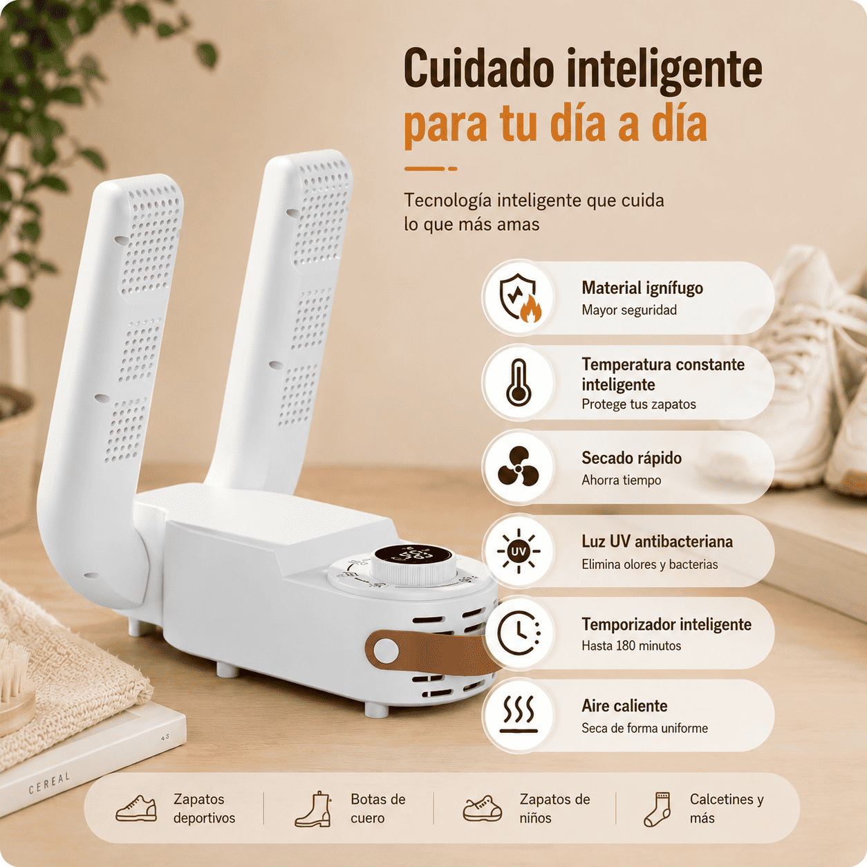 Secador de ropa + secador de zapatos