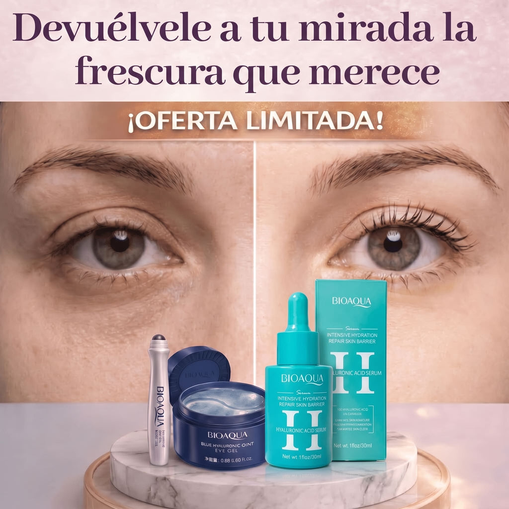 Kit bioaqua 3 en 1 parches, contorno y sérum